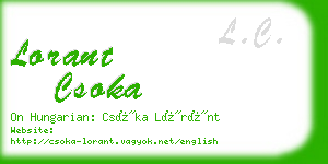 lorant csoka business card
